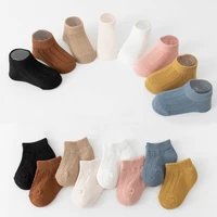 8 Pairs/lot Four Seasons Newborn Girls Socks Pack Solid Infant Baby Girls Stretch Cotton Socks White Socks Clothes For 0-5Y Girl 3