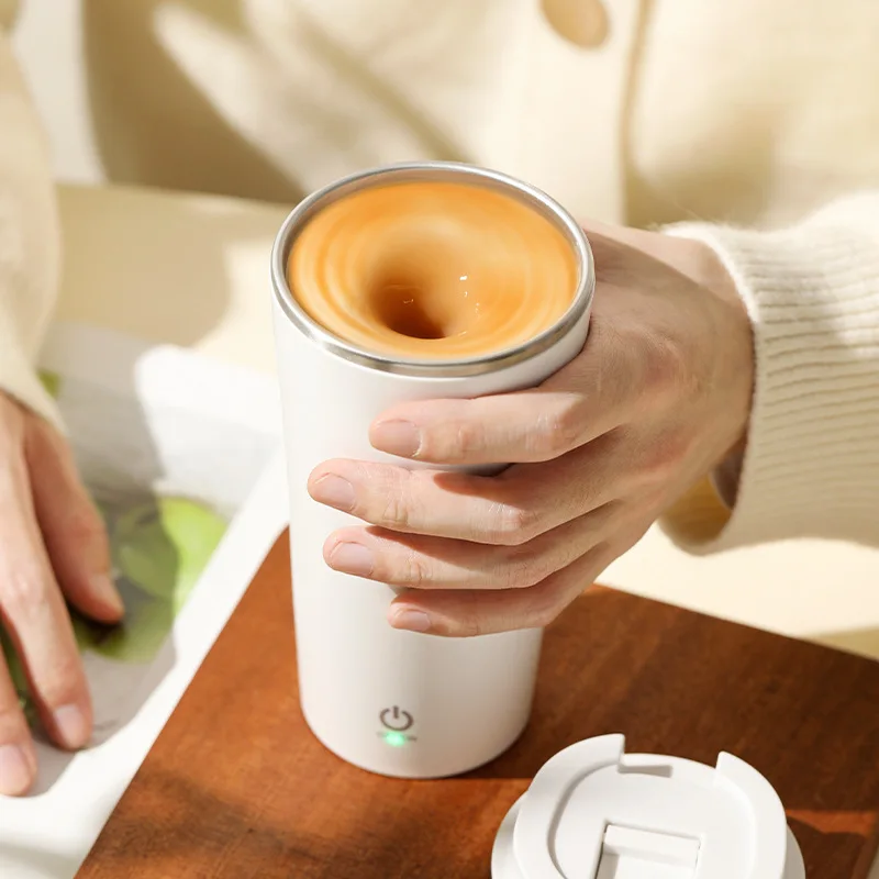 Electric Magnetic Automatic Mixing Cup USB Rechargeable Household Waterproof Bottle 400ML Milk Coffee Blender Self Mixing Mug 3