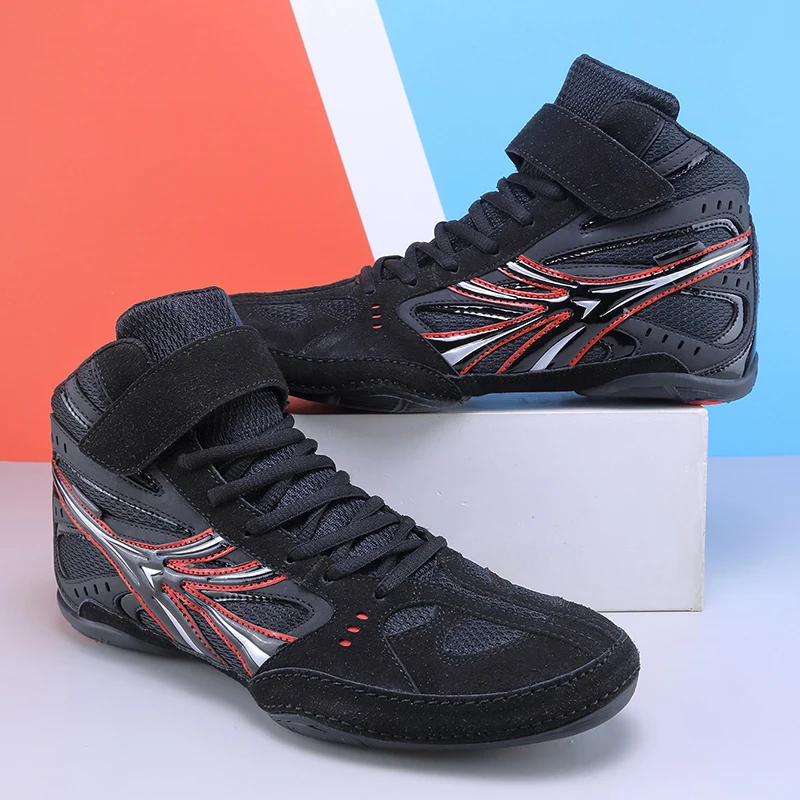 Professional Unisex Boxing Shoes Breathable Wear-Resistant Non-Slip Wrestling Shoes Fighting Sneakers Gym Training Footwear Martial Arts Shoes