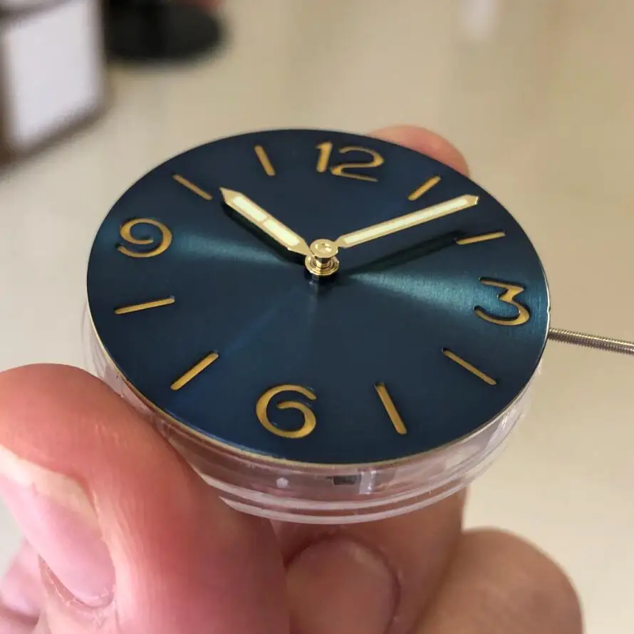 Quadrante Dell'orologio Da 36 Mm Quadrante Luminoso Nero Verde, Nero Arancione, Nero Bianco Adatto Per Accessori Per Orologi Con Movimento Manuale ETA6497 ST36 - Foto 6