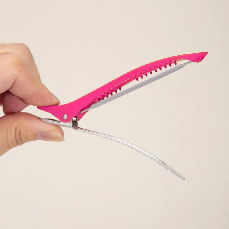 Colorful Alligator Clamps Hairdressing Clip Professional Ladies Hair Salon Clips Makeup Barber Fixed For Salon Styling 6Pcs/pack