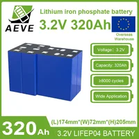 Lifepo4 Battery 320AH 3.2V Brand New 8000 Cycles Rechargeable Batteries DIY 12V 24V 48V RV EV Boat Golf Cart Yacht Van Cell Pack 1