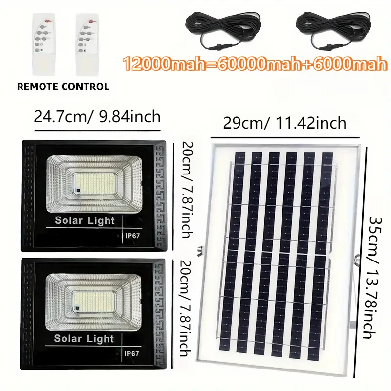 2 kopf Led Solar Licht Hohe helle Flutlicht Wasserdichte Outdoor Garten wand lampe mit Aluminium solar panel Für garten wand lampe – Detail 4