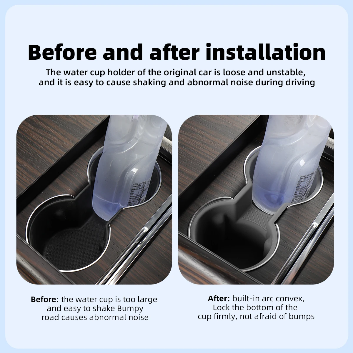 테슬라 모델 X S 2023-2026 센터 콘솔 음료 홀더 뒷좌석 물컵 커버 자동차 인테리어 액세서리