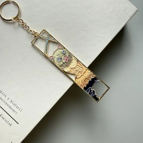 Anime Metal Hollow Out Keychains Bookmark Cute Jet Manga Fashion Bag Key Tag Jewelry Accessory Key Ring Holder Gift Anime - Image 24