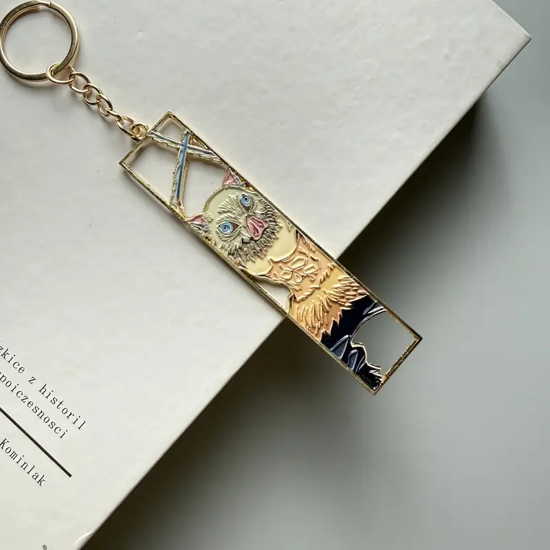 Anime Metal Hollow Out Keychains Bookmark Cute Jet Manga Fashion Bag Key Tag Jewelry Accessory Key Ring Holder Gift Anime - Image 24