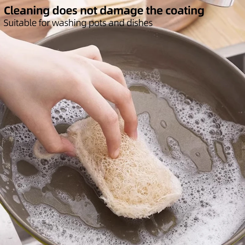 Spugne Luffa Naturali Per Piatti - 6 Pezzi Ecologiche Con Cordino - Foto 9