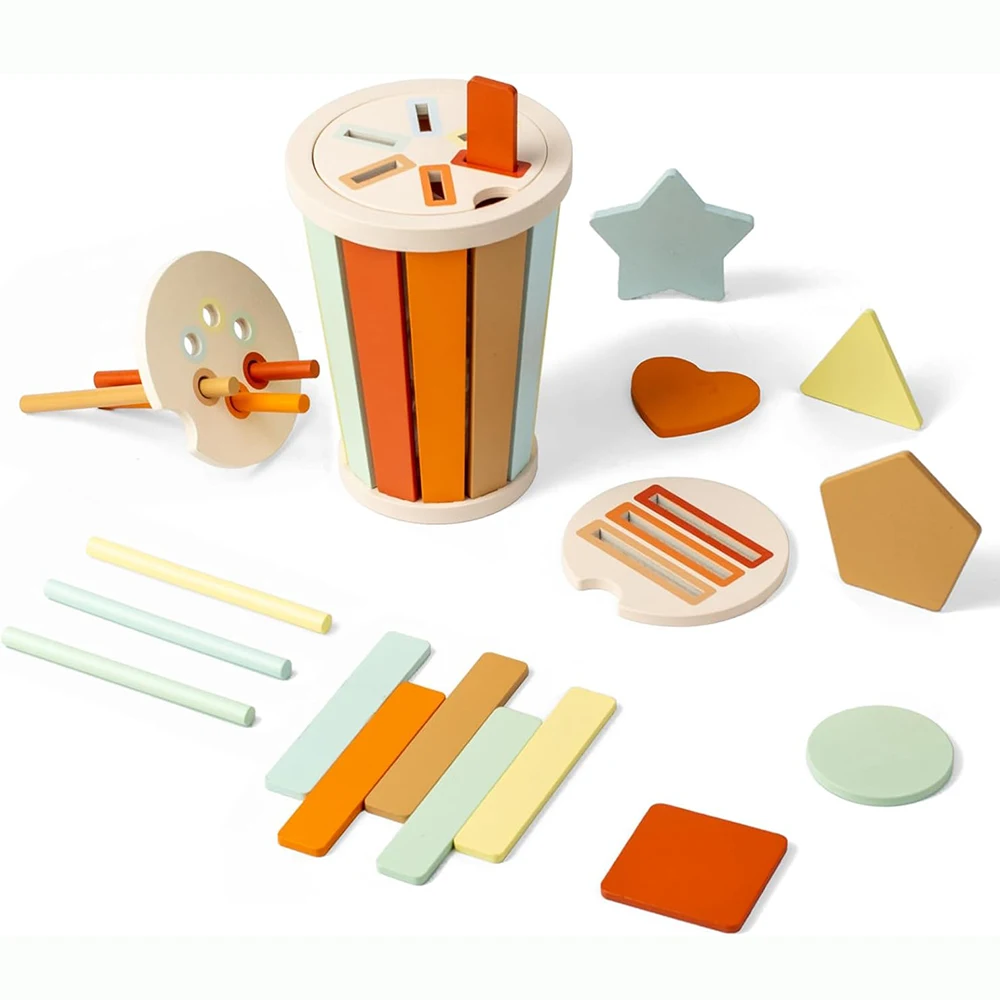 Juguete Madera Natural Motricidad Fina Juguetes De Clasificación Montessori Juguete Montessori De Madera Para Bebés 1-3 Años - Clasifica Colores Y Aprende Jugando Regalo Niño 2 Años Juguete Montessori Madera