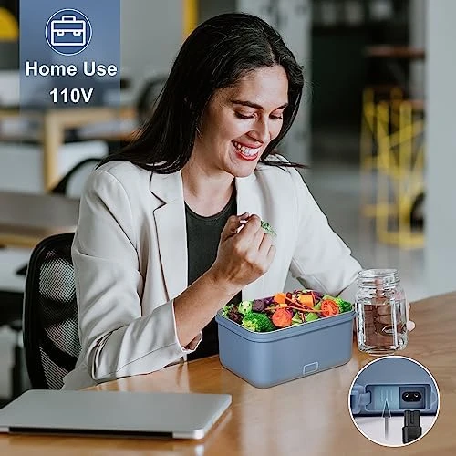 Fiambrera eléctrica con calentador de alimentos para adultos, fiambrera con  calefacción de 1,8l/61oz para el trabajo en el hogar, el coche/camión,  60/80/100W - AliExpress