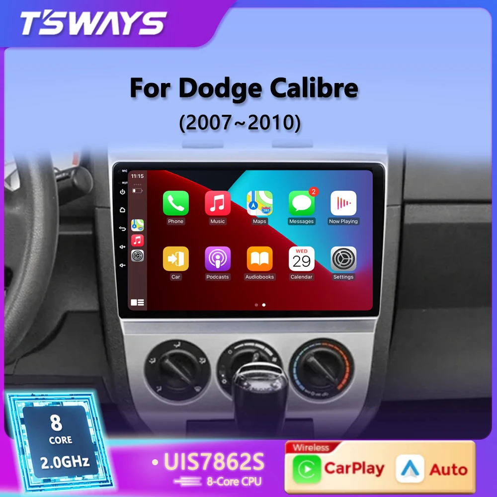 

Автомагнитола Tsways L6Pro, Android 12, 8 ядер, Wi-Fi, 2 DIN, мультимедийный видеоплеер для Dodge Размер 2007-2010, Автомагнитола для Carplay, dvd