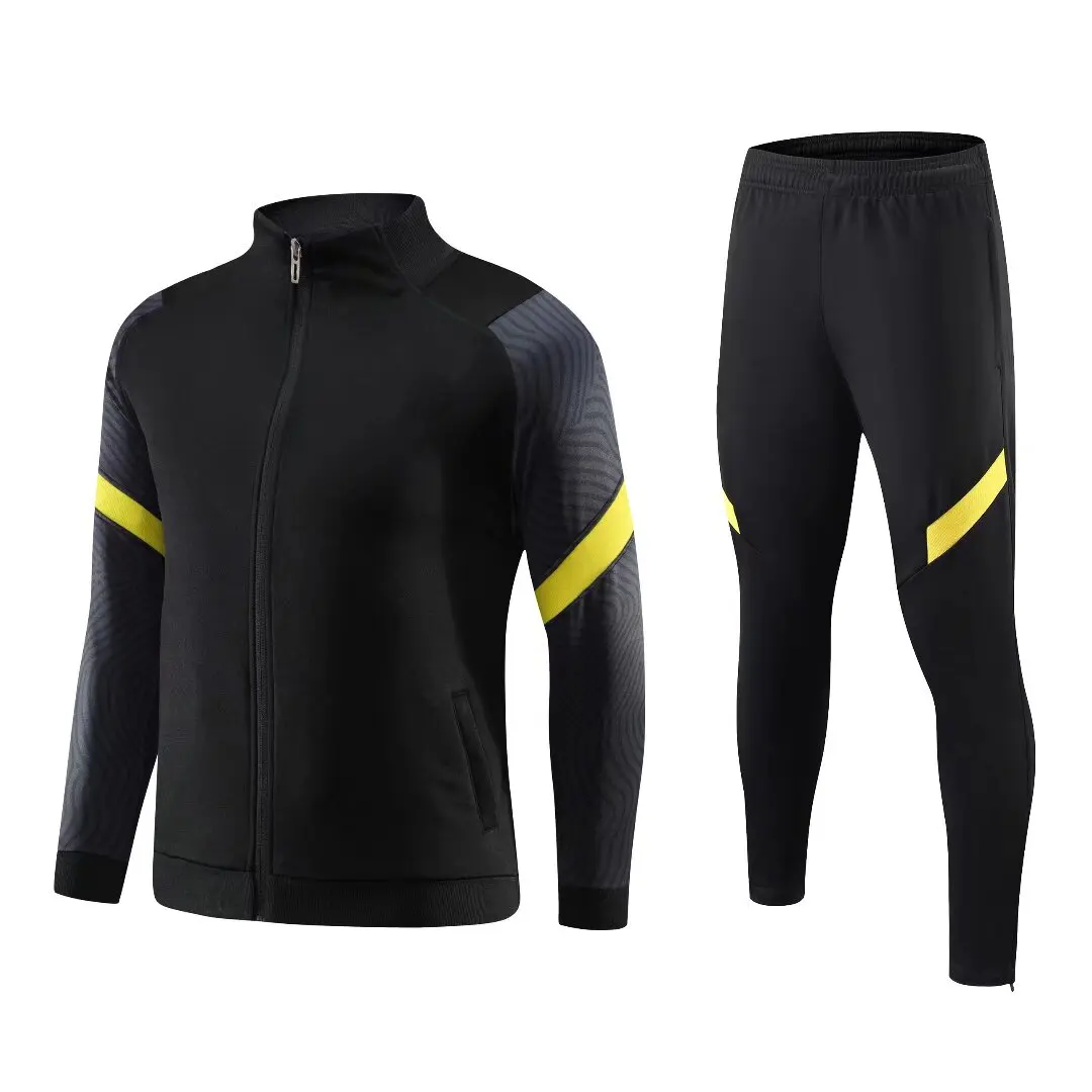 new Men tennis sports set072 Fans shirt soccer Half Zipper Jacket Training wear games Jerseys Kit Tops and trousers