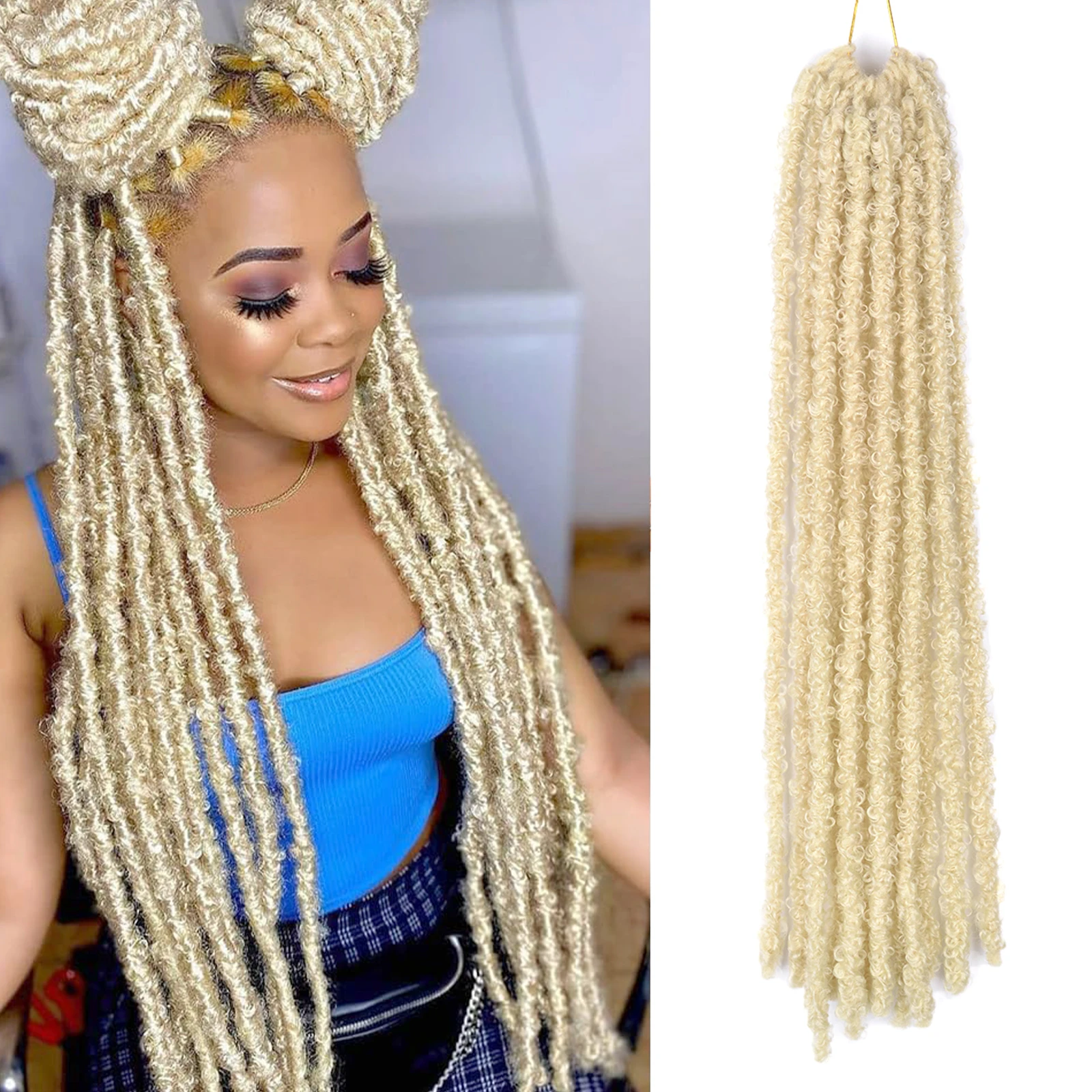 Butterfly Locs Crochet Hair Extensions Locks Braid Synthetic Hair 12