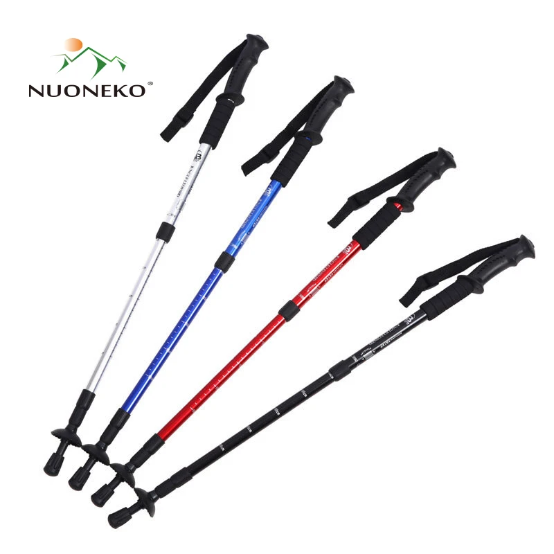 NUONEK-텔레스코픽 워킹 스틱, 하이킹 스틱, 트레킹, 야외 관광, 등산 장비, 확장 가능한 지팡이 CA16