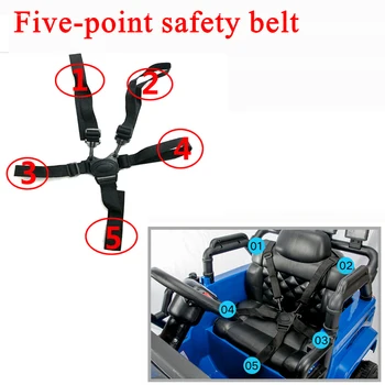 5-Point Safety Harness for Kids' Electric Ride-On Cars - Adjustable, Durable, and Secure Belt for Children's Toy Vehicles 1