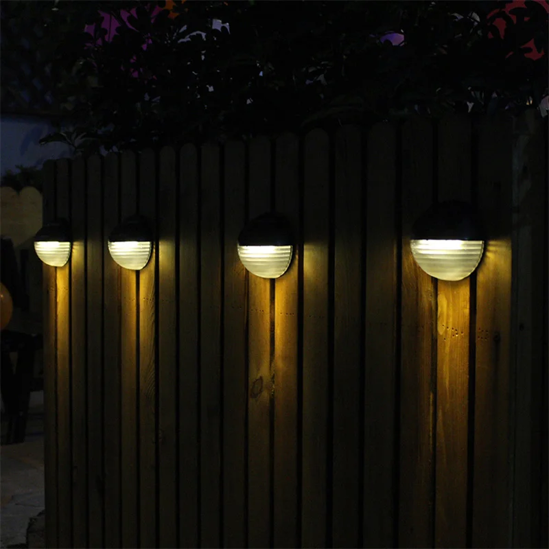 Waterproof Solar Wall Light Outdoor Garden Fence Yard Lamp