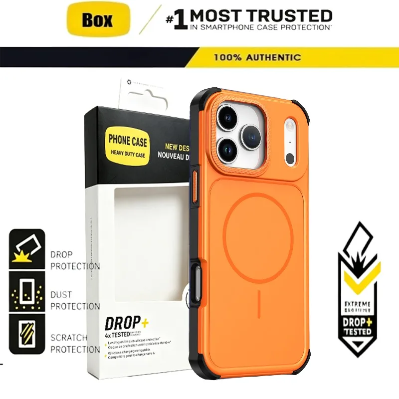 Heavy Duty Shockproof Magnetic Case with Airbag Protection & Magsafe Charging Compatibility