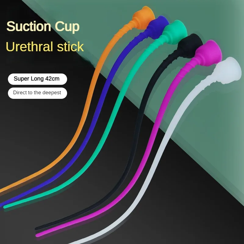 Silicone Urethral Dilator Urethral Dilator 42cm Long Urethral Dilator Catheter Penis Plug Sounding Horse Eye Stimulation Adult Products Sex Toys Men Urethra Sound Dilator