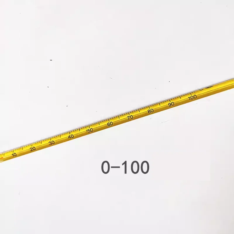 노란색 바닥 빨간색 물 온도계, 빨간색 물 유리 막대 온도계, 알코올 온도계-10-+ 110 ℃
