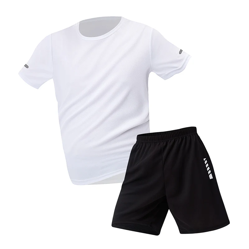 Sports Suit 2 Pack Men Short-sleeved Shorts Suit Casual T-shirt Suit Joker Running Fitness Two-piece