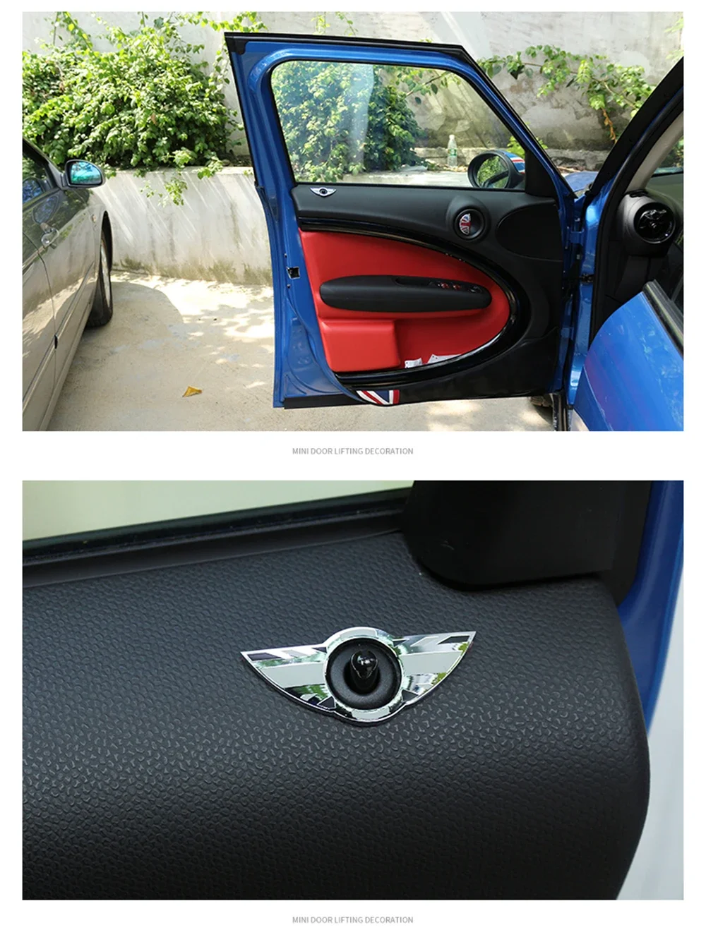 2 Stück Türstift-Schlossabdeckung für Mini Cooper S JCW R50 R52 R53 R55 R56 R57 R58 R59 R60 R61 – Auto-Innenverkleidungsaufkleber-Dekor – Detail 12