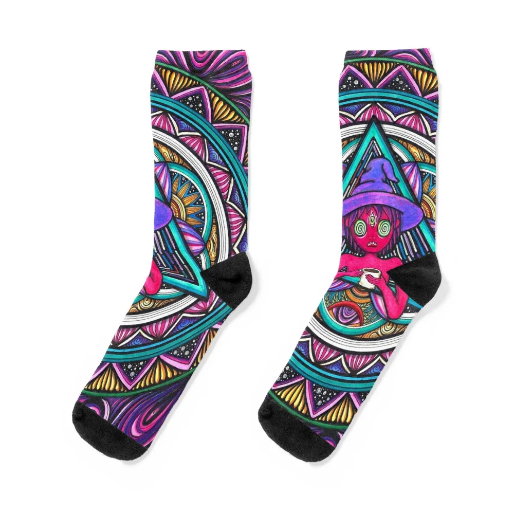 

Trippy Clancy Mandala Inspired Socks cartoon Children's colored Socks Female Men's