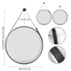 Round LED Illuminated Bathroom Mirror Hanging Wall Vanity Mirror Demister Dimmable Aluminum Fram HD Glass 4