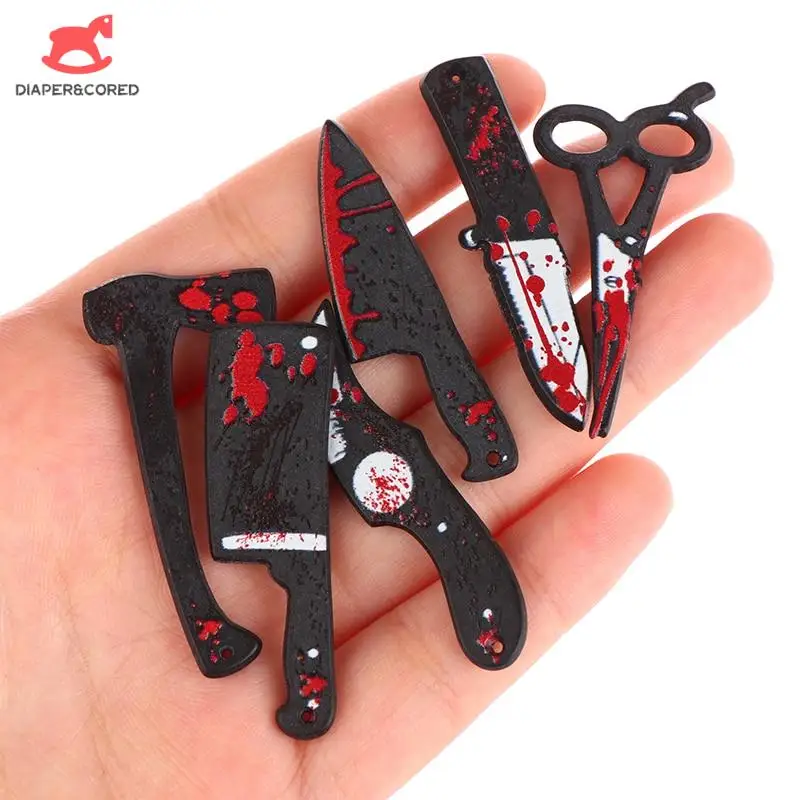 

1:6 1:12 Dollhouse Miniature Horror Scissors Ax Halloween Decor Spoof Props Ornament Model Doll House Accessories