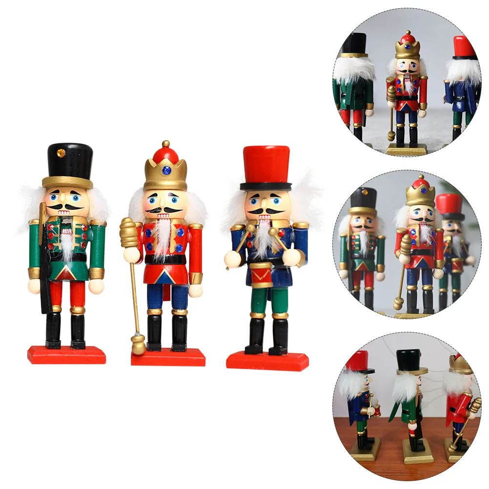 

Nutcracker Puppet Ornaments Desktop Decoration Cartoons Walnuts Soldiers