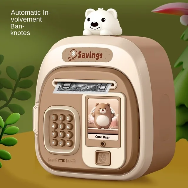 Savings jar with large capacity, automatic money roll, multifunctional automatic sensing, money roll puzzle toy 4