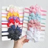 8Pcs/Set Solid Color Nylon Six Ears Bows Headband for Baby Bowknot Elastic Hair Band Handmade Headwear Girls Hair Accessories 4