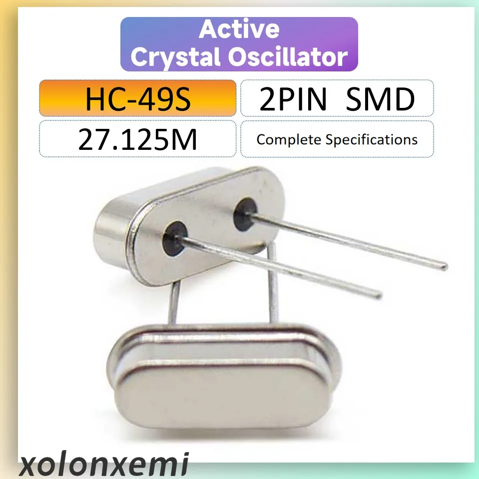 20pcs 27.125M HC-49S Quartz Crystal Resonator Passive Oscillator 27.125Mhz HC49S DIP 2Pin 49S