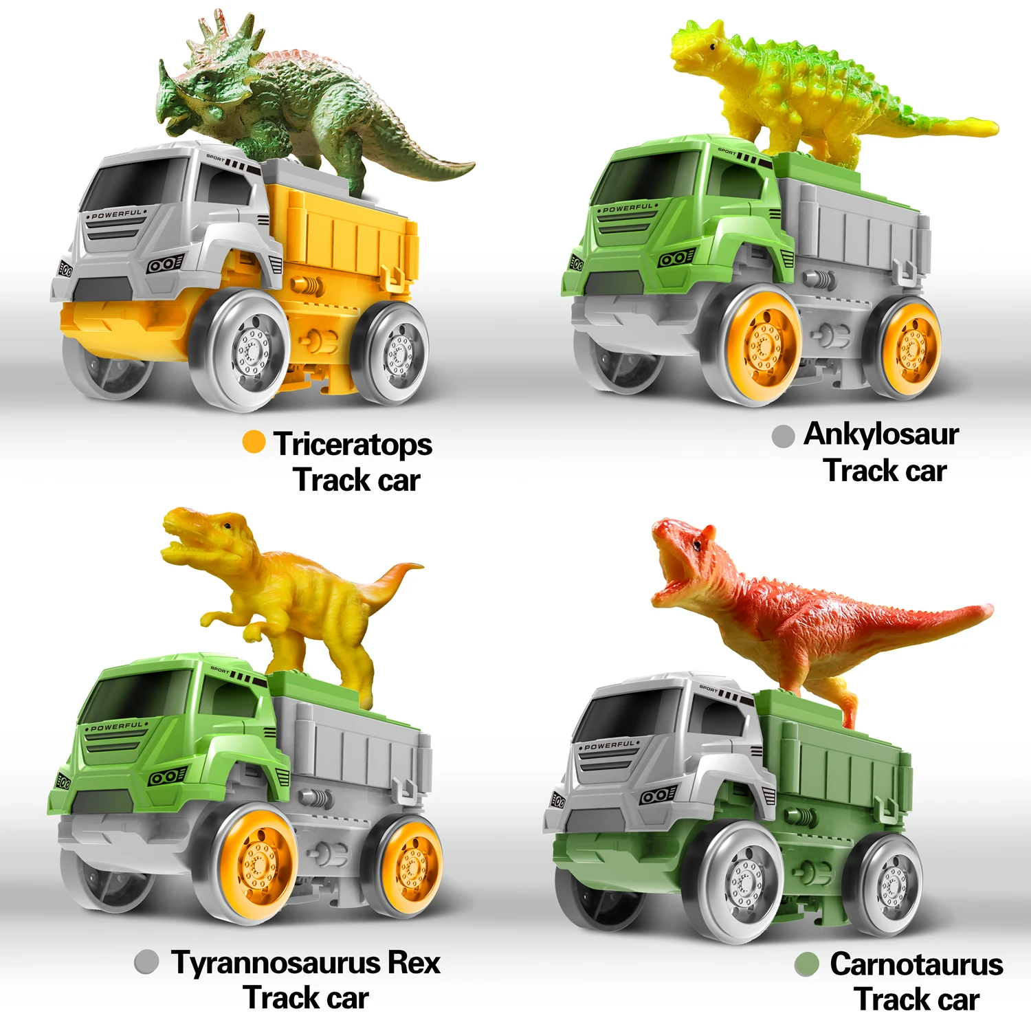 Magical Race Dinosaur Track Car Toy Vehicle LED Light Electronics Car Tracks Toy Parts Car for Children Boys Birthday Gift 5