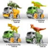 Magical Race Dinosaur Track Car Toy Vehicle LED Light Electronics Car Tracks Toy Parts Car for Children Boys Birthday Gift 5