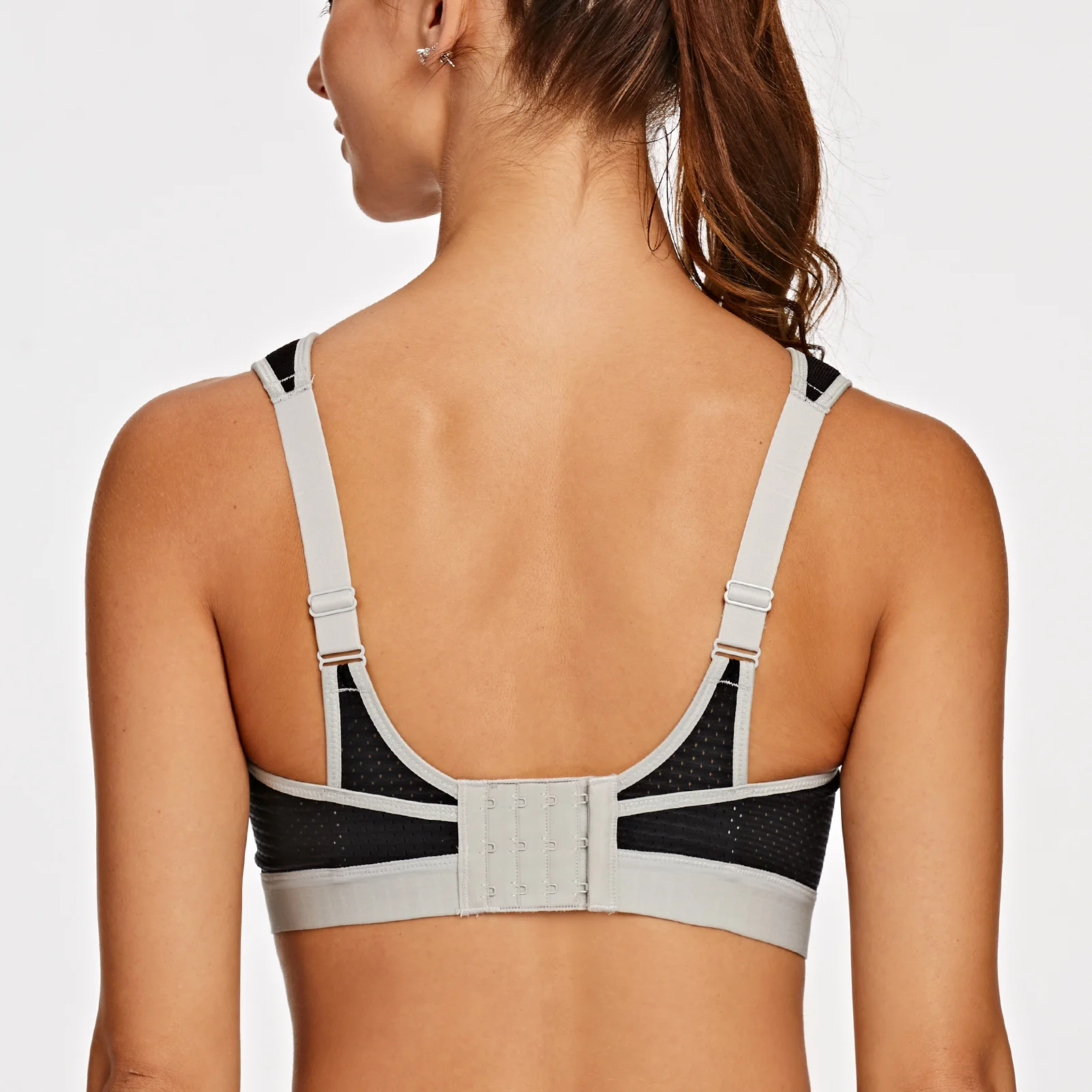 AGONVIN Women's High Impact Support Wirefree Bounce Control Plus Size Workout Sports Bra 2