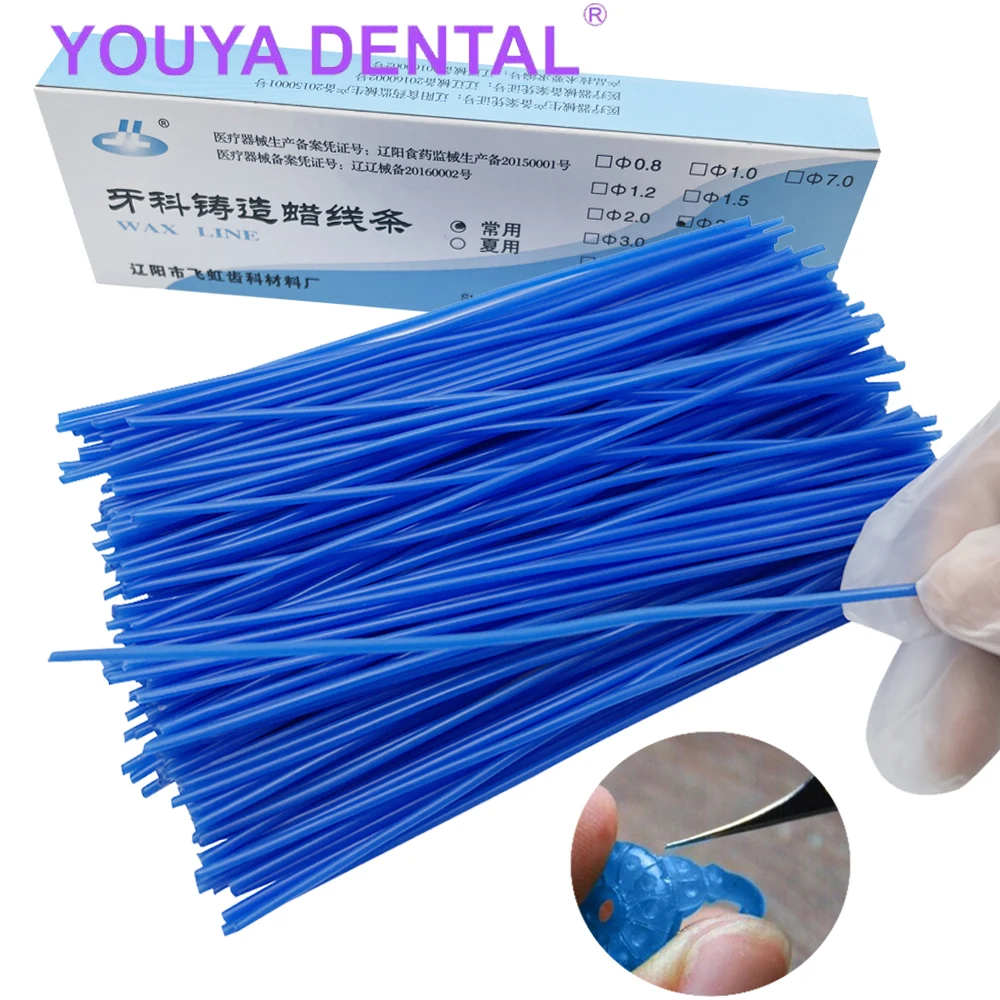 青色の歯科用ワックスラインスティック,1ボックス,歯科技工所の