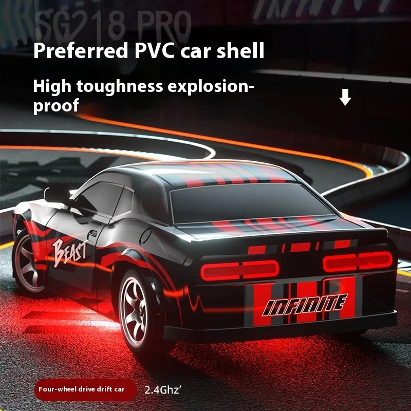 New 1:16 Infinitely Variable Speed Remote Control Car 4WD High Speed Drift Light Remote Control Racing Car Toy Christmas Gift 3