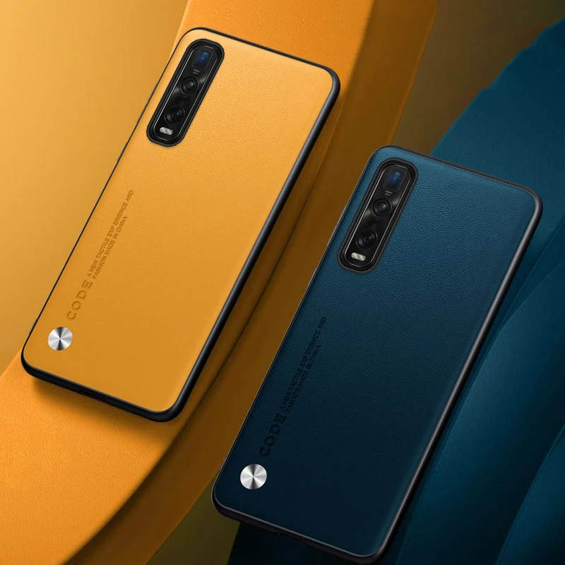 Luxury PU Leather Case For OPPO Find X2 Pro Back Cover Matte