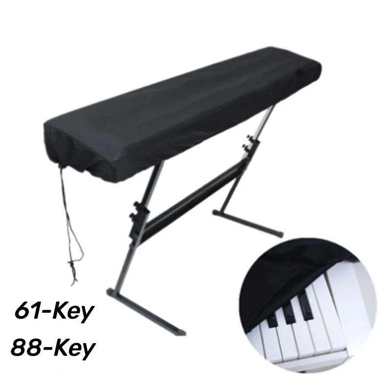 61/88-Key Electronic Piano Cover Dustproof Waterproof Musical Instrument Protector Keyboard Cover Adjustable Drawstring