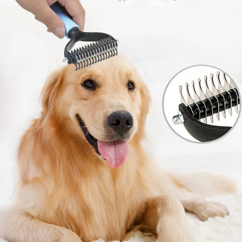 

Dog Cat Hair Removal Comb Cats Brush Grooming Tool Puppy Hair Shedding Trimmer Combs Pet Fur Trimming Dematting Deshedding Brush