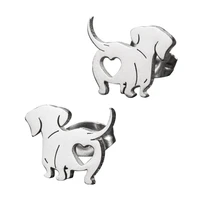 2023 New Dachshund Earring Unique Animal Fashion Ear Jewelry Pet Dog Ear Studs Dachshund Ear Pins Alloy Material for Daily - Image 2