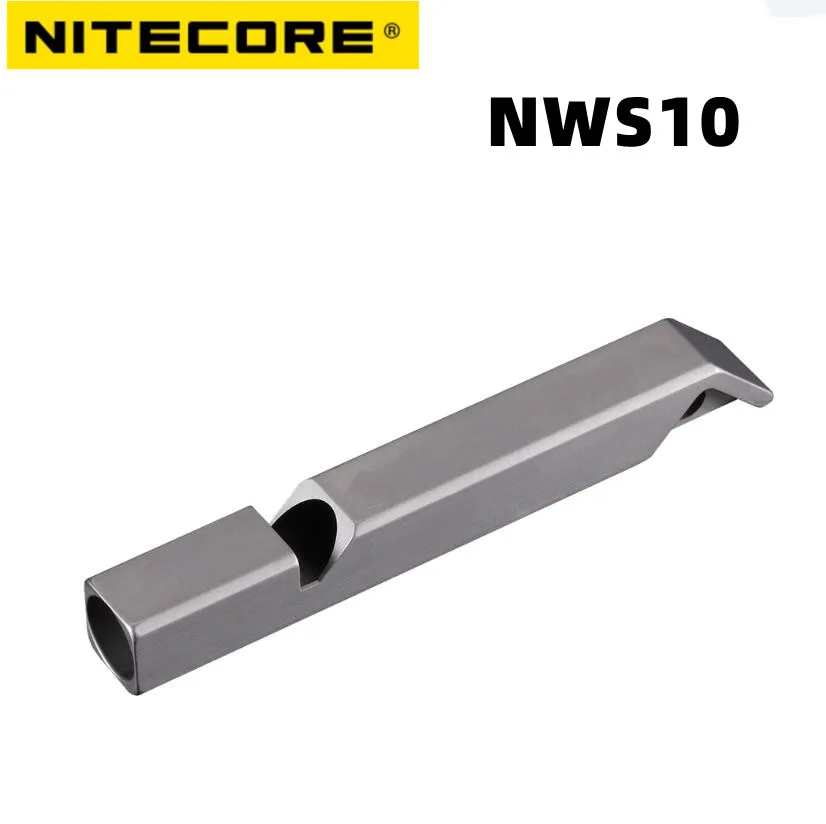 NITECORE Whistle Titanium Alloy Emergency Necklace Pendant Outdoor 120dB With Key Chain SOS Tool NWS10 emergency accessories emergency whistle