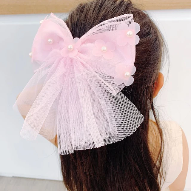 Pink Hair Bow,flower Girl Hair Bow,hair Bow,wedding Hair Bow,hair