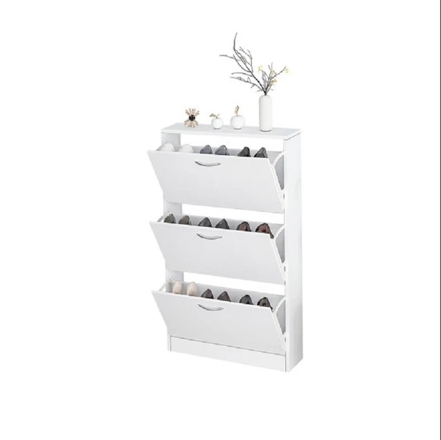 3 Tier Shoe Cabinet for Entryway Modern Shoe Storage Cabinet with Flip  Drawers