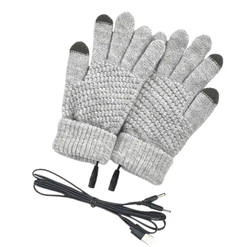 

USB Electric Heated Gloves Winter Warm Touch Screen Riding Gloves Outdoor Bicycle Ski Motorcycle Mitten Windproof heating Gloves