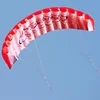 Parafoil Kite Professional Large 1.4m Dual Line Stunt Parafoil Parachute with 2 Handle for Beach Outdoor Fun for Adults Children 4