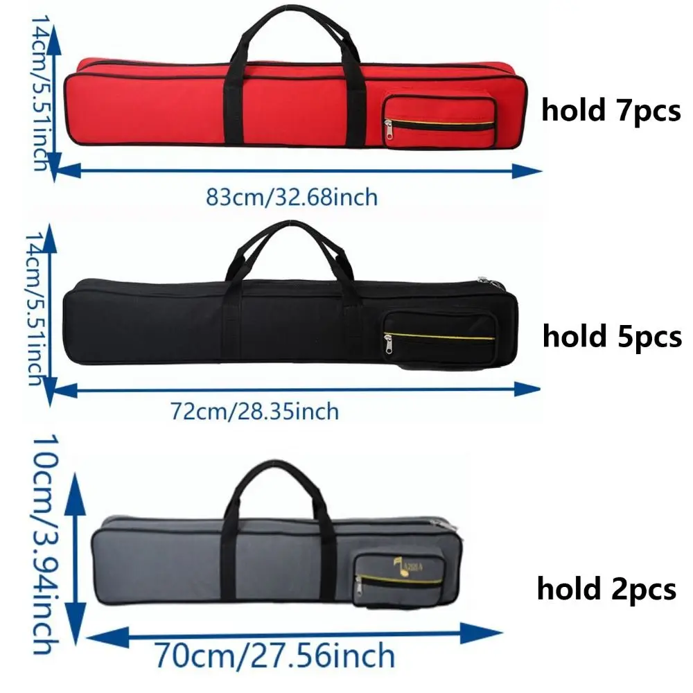 Canvas Bamboo Flute Storage Shoulder Bag Protective Thickening Bamboo Flute Carry Bag Large Capacity Waterproof Piccolo Pouch