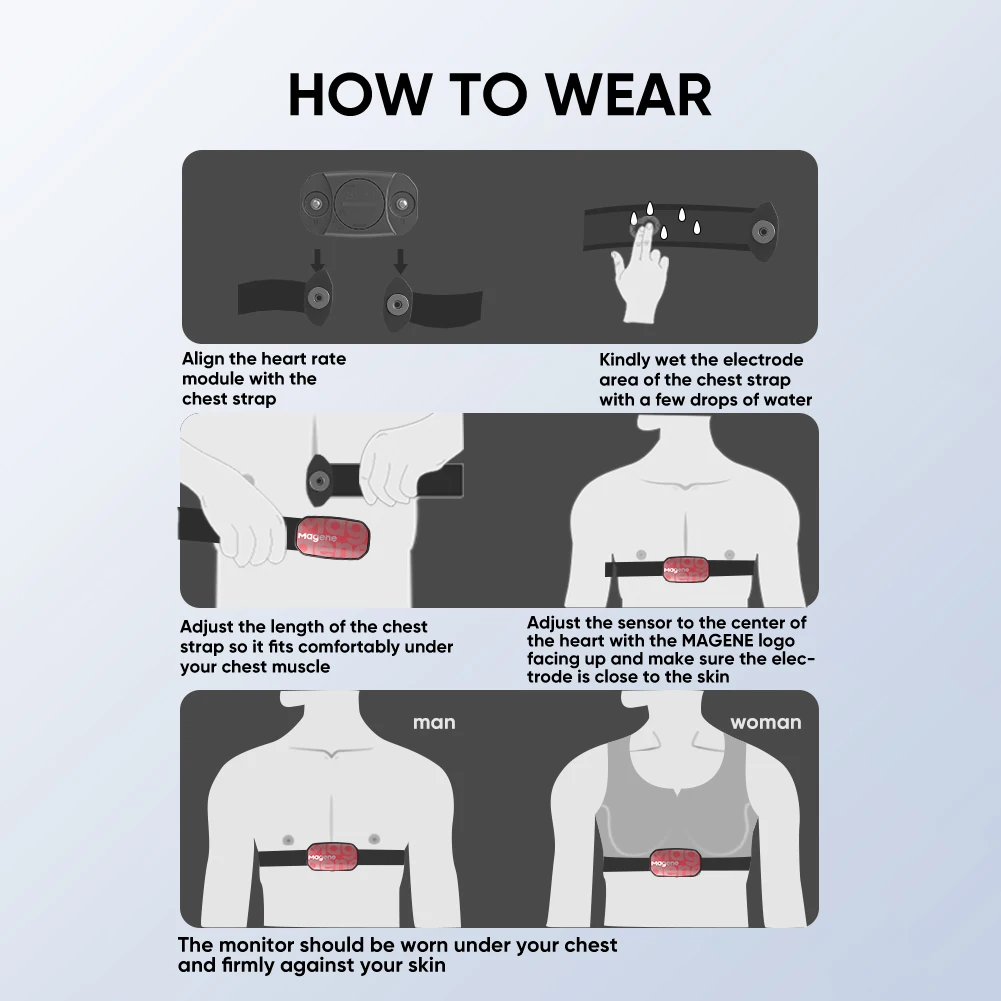 Magene Heart Rate Monitor HR Mover Sensor Waterproof Chest