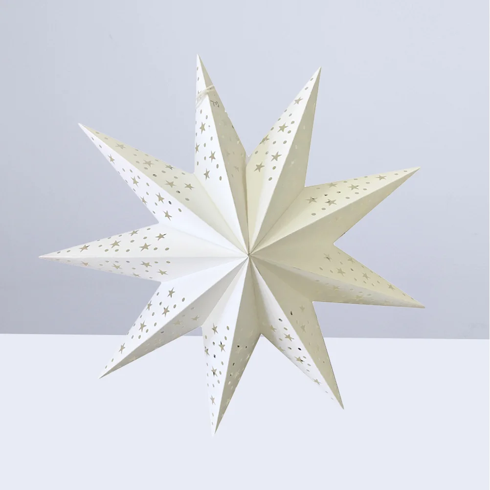 

2pcs Paper Decoration Frosted White- point Glitter Star for Wedding Christmas Holiday Birthday Party Celebration