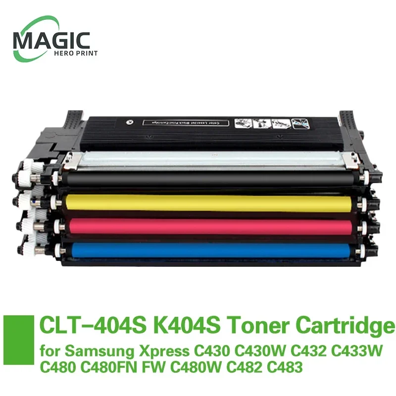 

4pcs Compatible for Samsung Clt-k404s CLT-404s K404s Toner Cartridge Xpress C430 C430W C432 C433W C480 C480FN FW C480W C482 C483