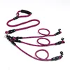 S739a33dd76644c12a6635ebd4d168f7eL.jpg Nylon Weave Three Heads One Drag Three Dog Leash Round Rope Pet Traction Belt Dog Chain Strong Safety Dog Lead Leash Foam Handle